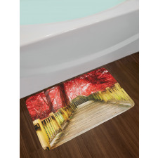 Rustic Wooden Walkway Bath Mat