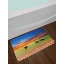 Thailand Boat in Ocean Bath Mat