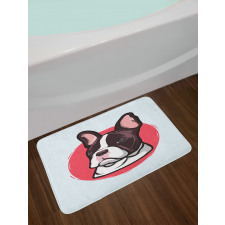 French Bulldog Hipster Bath Mat