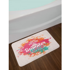 Lettering and Palms Bath Mat