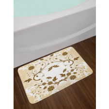 Swirled Petals Leaves Bath Mat