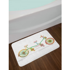 Tandem Bike Design Bath Mat