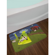 Farm Cow Alien Comics Bath Mat