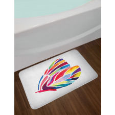 Colored Butterfly Bath Mat