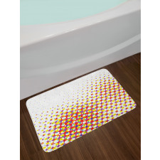 Colorful Halftone Effect Bath Mat