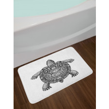 Tribal Art on Tortoise Bath Mat