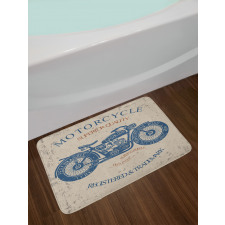 Retro Chopper Rider Bath Mat