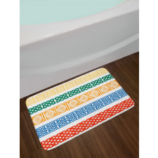 Coloful Greek Tiles Bath Mat