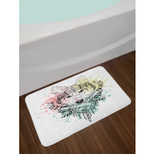 Wild Tribe Animal Wolf Bath Mat