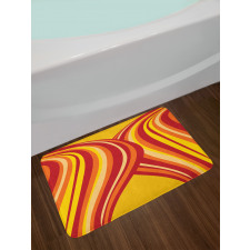 Wavy Stripes Abstract Bath Mat