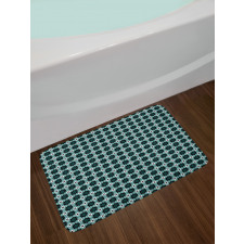 Oriental Blue Pattern Bath Mat