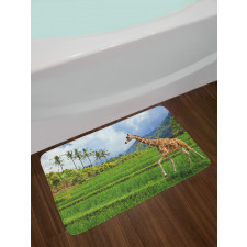 Tropical Wild Animals Bath Mat