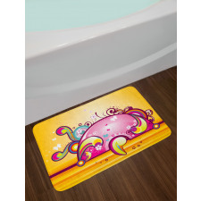 Spiral Vibrant Shapes Line Bath Mat