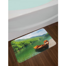 Boats Lake Forest Serene Bath Mat