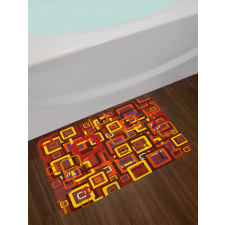 Colorful Trippy Square Bath Mat