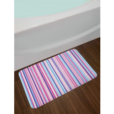 Colored Stripes Lines Bath Mat