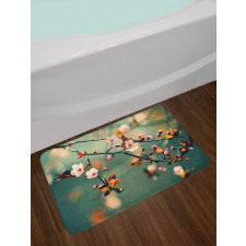 Pink Cherry Sakuras Bath Mat