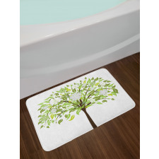 Summer Tree Blossoms Bath Mat