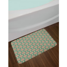 Mosaic Florets Chevron Bath Mat