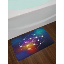 Circles Grid Esoteric Bath Mat