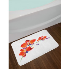 Orchid Branch Blooms Bath Mat