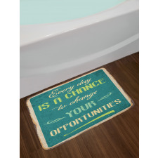 Motivational Retro Poster Bath Mat