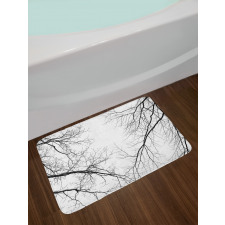 Leafless Scary Branches Bath Mat