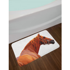 Race Jokey Horse Nature Bath Mat