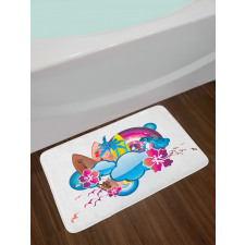 Season Hot Beach Vbes Bath Mat