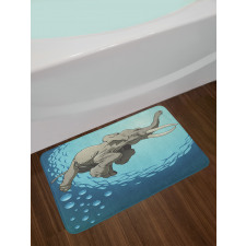 Elephant in Tropic Ocean Bath Mat