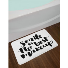 Smile Motivational Letter Bath Mat