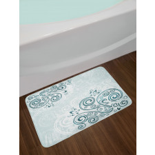 Shabby Plant Petals Swirl Bath Mat