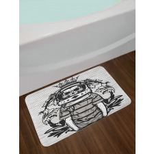 Skull Astronaut Man Bath Mat