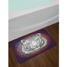 Tiger from Outer Space Bath Mat