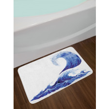 Aquatic Storm Blue Waves Bath Mat