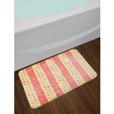 Nostalgic Stripes Dots Bath Mat