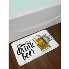 Time to Drink Beer Man Bath Mat
