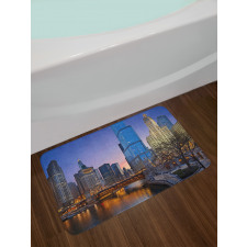 Chicago River Scenery Bath Mat