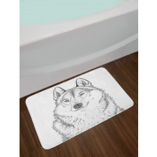 Woods Animal Wolf Bath Mat