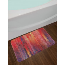 Wavy Mosaic Pixelated Bath Mat