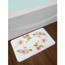 Rose Flower Petals Bath Mat