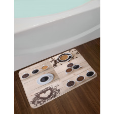 Coffee Mugs Snacks Beans Bath Mat