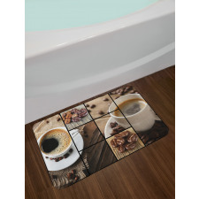 Coffee Mugs Wood Table Bath Mat