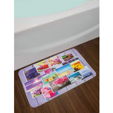 Flowers and Macaroons Bath Mat