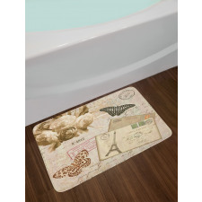 Old Retro Lettering Bath Mat