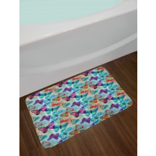 Butterflies Letterings Bath Mat