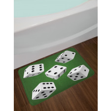 Casino Rolling Dice Set Bath Mat