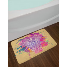 Watercolor Effect Ethnic Bath Mat