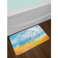 Abstract Sunny Seashore Bath Mat