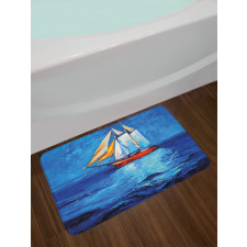 Sail Boat Art Picture Bath Mat